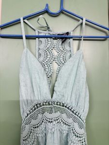 Backless Open Neck Dress