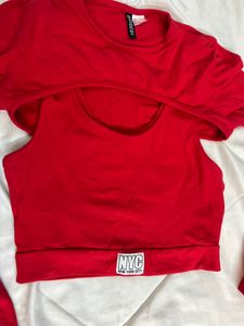 H&amp;m Two Part Crop Top