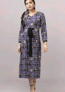 Patterned Midi Dress