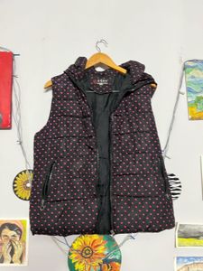 Polka Dot Puffer Vest🖤🩷