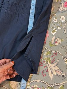 Navy Blue Long Sleeve Top