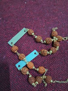Rudraksha Bracelet with Engraved Tag