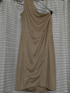Brown One Shoulder Dress