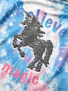 Cute Girls&#39; Tie-Dye Hoodie Tee