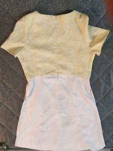 Cute Yellow &amp; White Dress