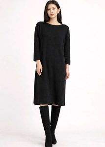 Black Knit Mini Dress