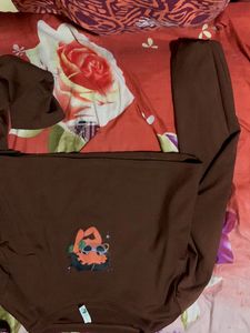Brown Graphic Print Tee