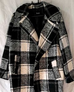Plaid Double Breasted Coat