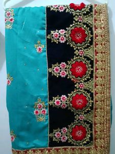 Elegant Embroidered Saree