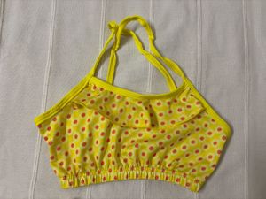 Cute Yellow Polka Dot Swimsuit