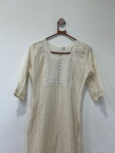 White Embroidered Kurta Set