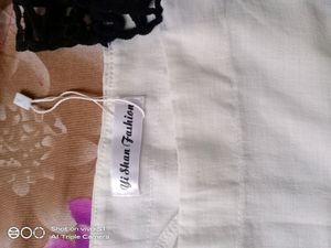 One Side Off Shoulder  White Top