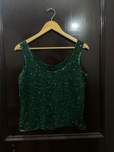 Beaded Top Green