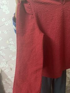 Burgundy Puff Sleeve Top