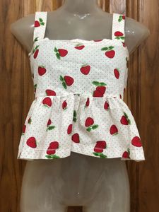 Price Reduced❗️❗️❗️Kawaii Strawberry Babydoll Top