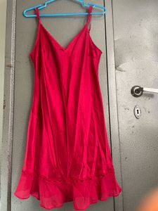 Red Camisole Slip Dress