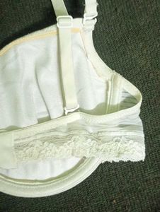 underwired white lace bra