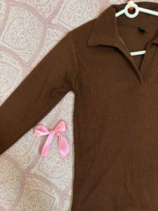 Brown Polo Top