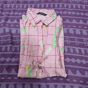 Cute Pink Checked Dress