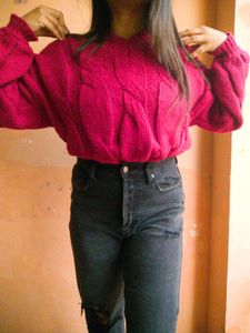 🌟Burgundy Cable Knit Sweater🌟