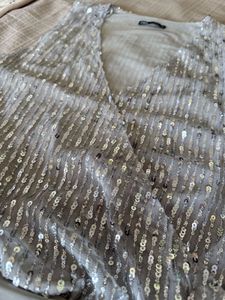 Zara Sequin Sleeveless Top
