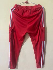 Red Cargo Joggers