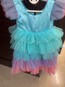 Rainbow Tulle Party Dress
