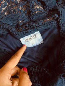 Elegant Blue Lace Dress