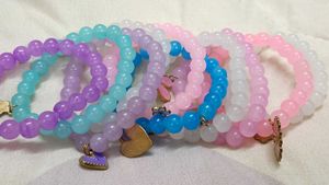 Handmade Jelly Glass Bead Colored Bracelet 💗