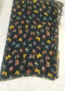 Vibrant Butterfly Print Saree – Eye-Catching