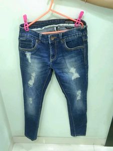 Distressed Denim Jeans