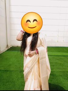Peach Saree
