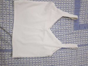 White Ribbed Tank Top