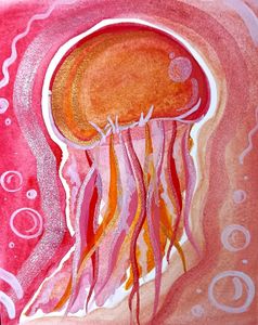 Jellyfish Watercolor Art