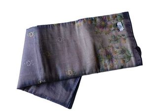 Gray &amp; Purple Tissue Saree with Floral Print | Shi