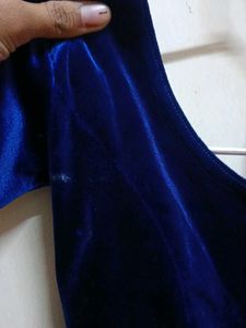 Amazing Quality Velvet Blue Blouse