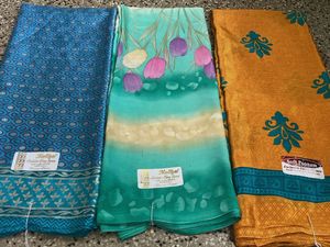 3 Daily Wear Saree Set For Grabs