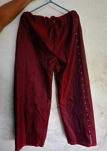 Maroon Dress with Gold Embroidery