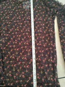 net Top Floral Print