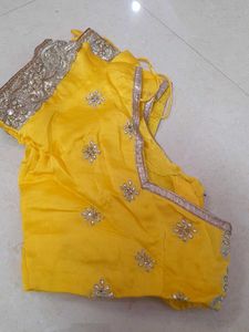 Work Saree With Stitched Blouse