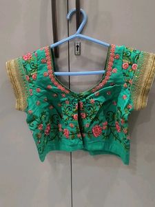 Embroidered Green Blouse