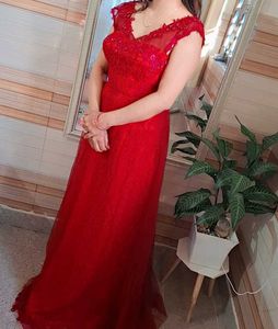 Elegant Red Evening Gown
