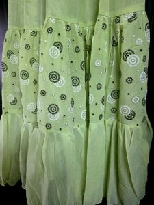 Green frock with overcoat