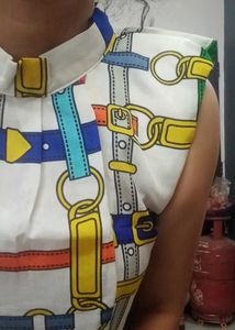 Belt Print Sleeveless Top pick any 1ps