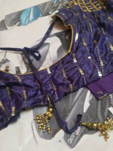 Embroidered Purple Blouse