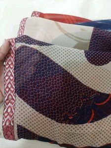 75)new Red Lace Saree