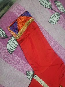 Red Punjabi Suit with Colorful Dupatta