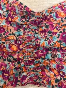 Mini Long Sleeves Floral Dress 🎀🩷