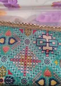 Teal Printed Dupatta