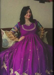 Elegant Purple Ethnic Gown